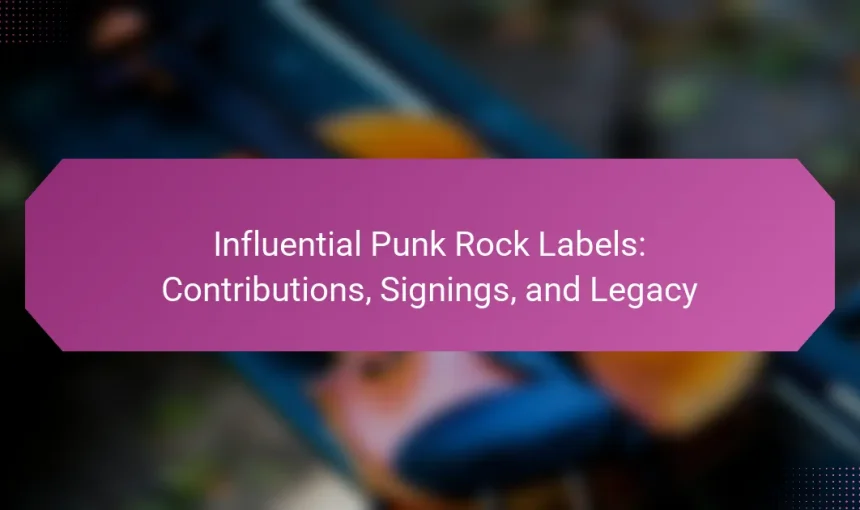 Influential Punk Rock Labels: Contributions, Signings, and Legacy