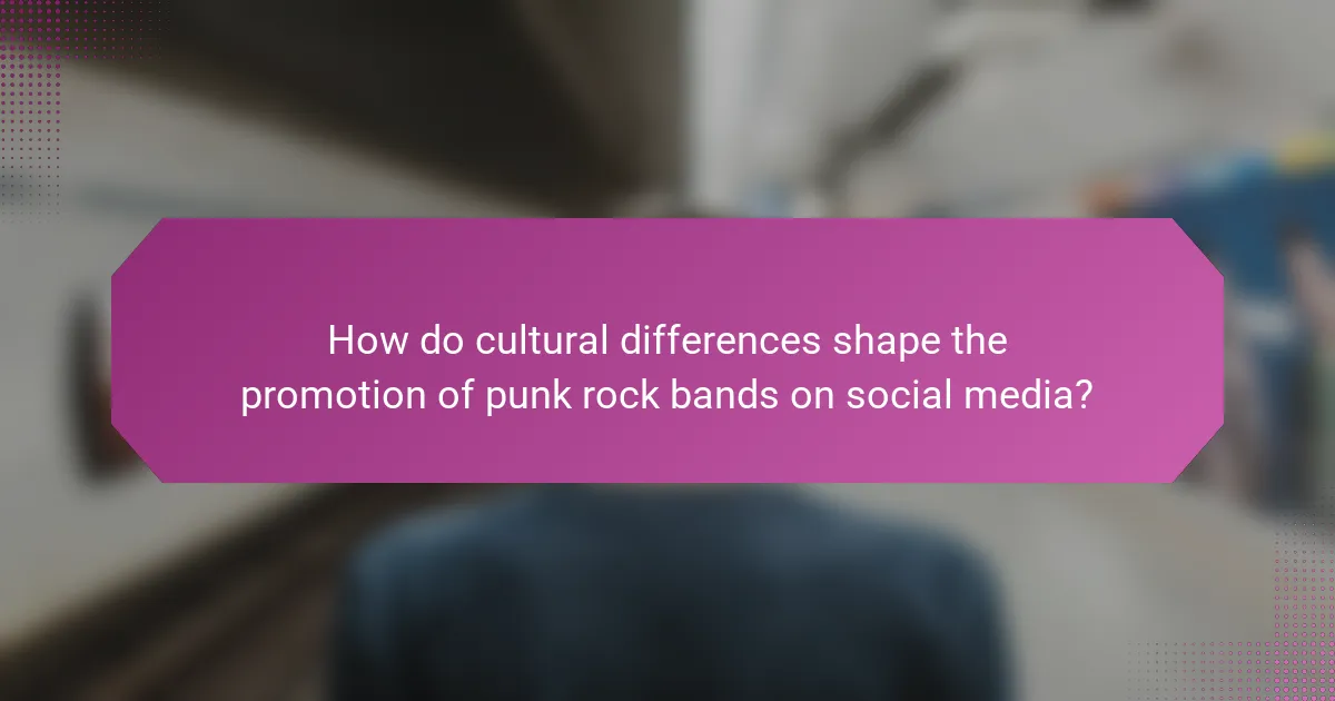 How do cultural differences shape the promotion of punk rock bands on social media?