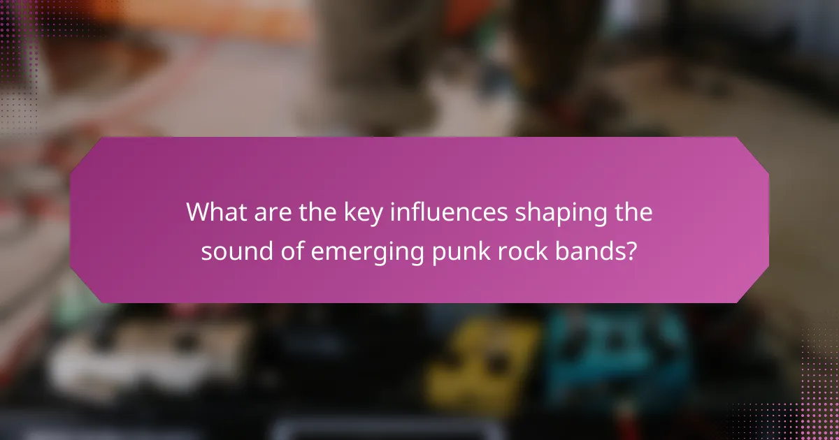 What are the key influences shaping the sound of emerging punk rock bands?